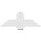 Ekena Millwork Eugene Architectural Grade PVC Gable Bracket, 36"W x 13 1/2"H x 4"D x 6"F, 9/12 Pitch GBP036X14X0406EUG00 - alternate 5